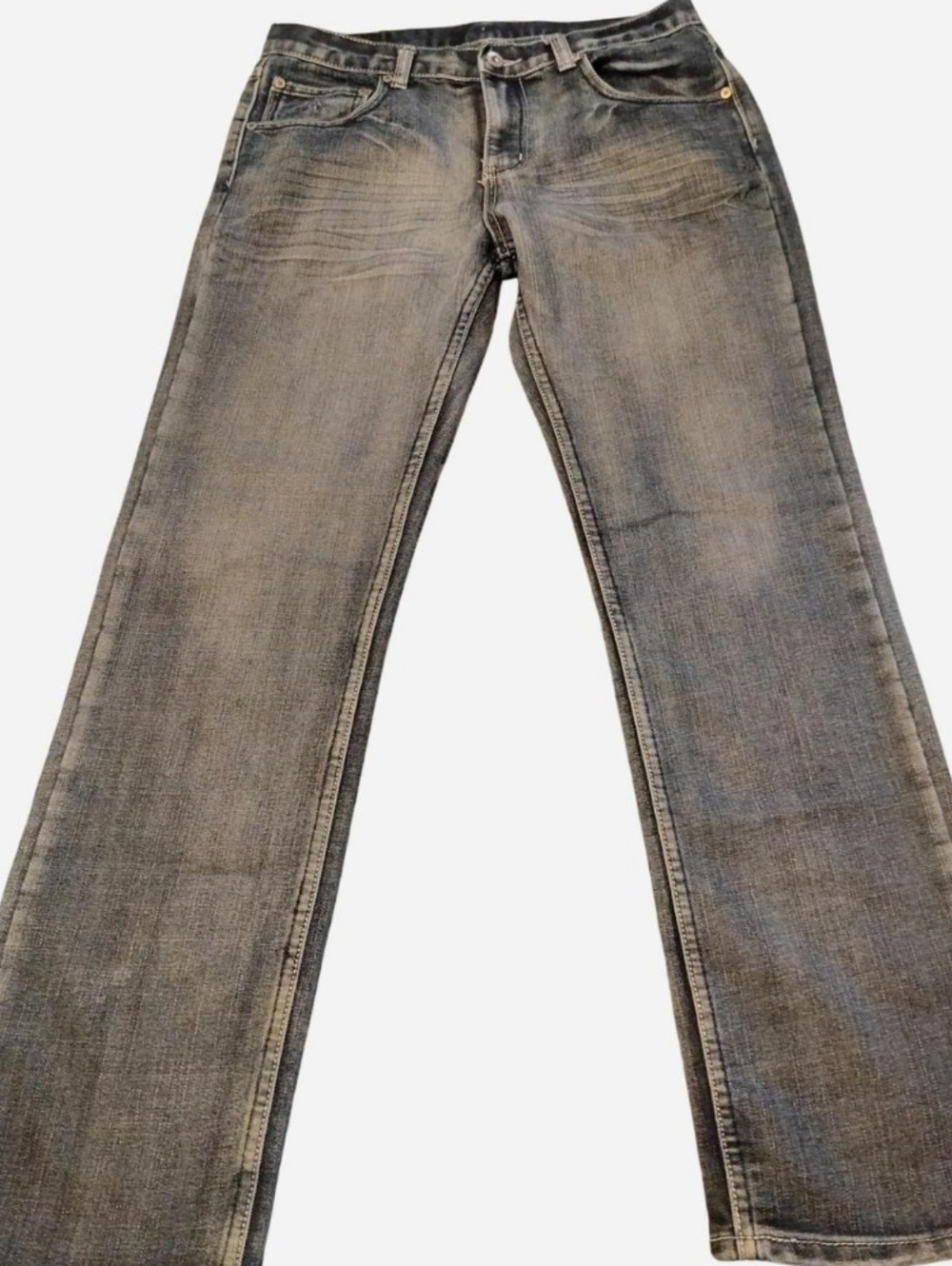 Flypaper Men's Gray Bootcut Denim Jeans